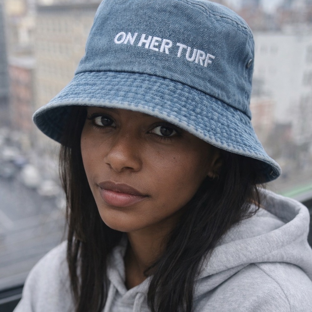 NWOT Blue Denim Bucket Hat